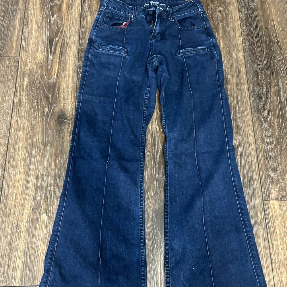 Cowgirl Tuff Blue Flare Wide Leg Jeans